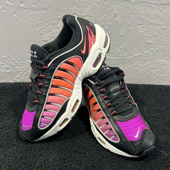 🔥🔥 NIKE AIR MAX TAILWIND 4 Men’s Sz 9 SUNS ORANGE/PURPLE/BLACK - EXCELLENT - Picture 1 of 15